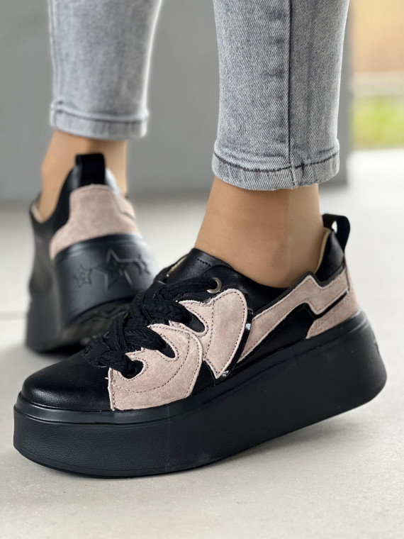 Sneakersy damskie ze skóry naturalnej