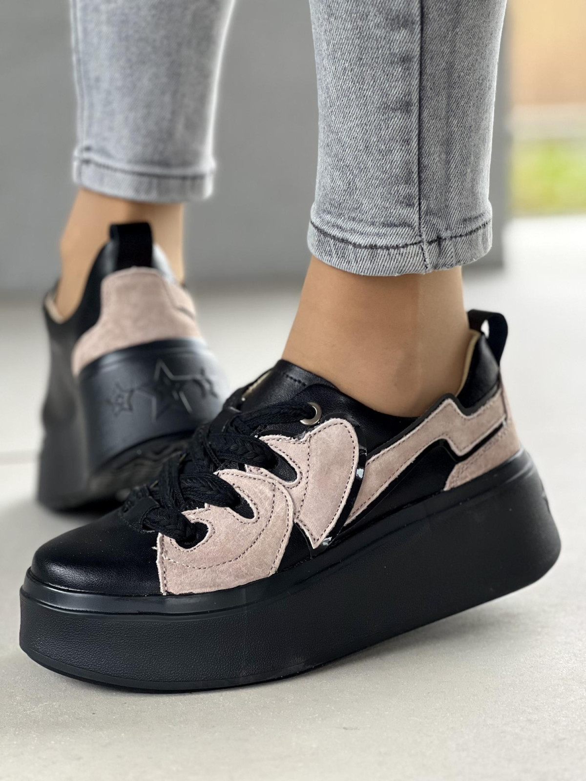 Sneakersy damskie ze skóry naturalnej