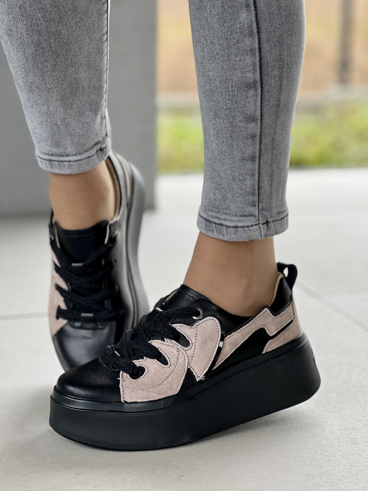 Sneakersy damskie ze skóry naturalnej