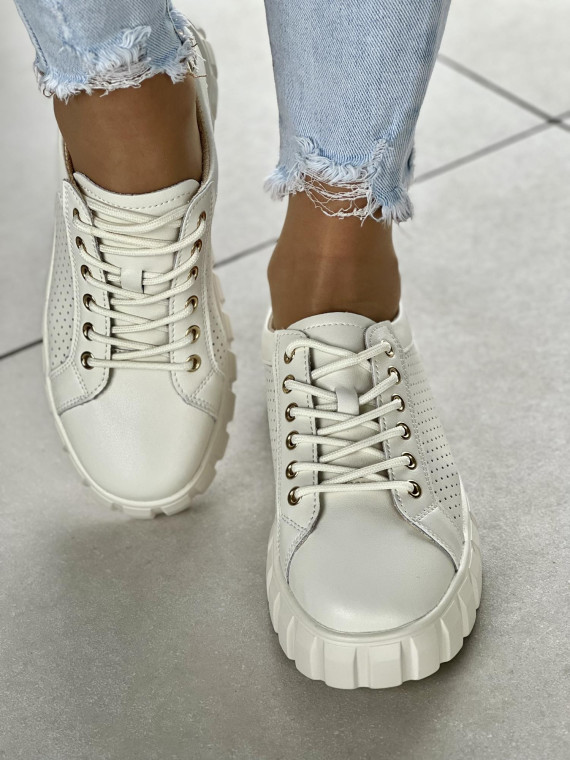 Sneakersy damskie ze skóry naturalnej