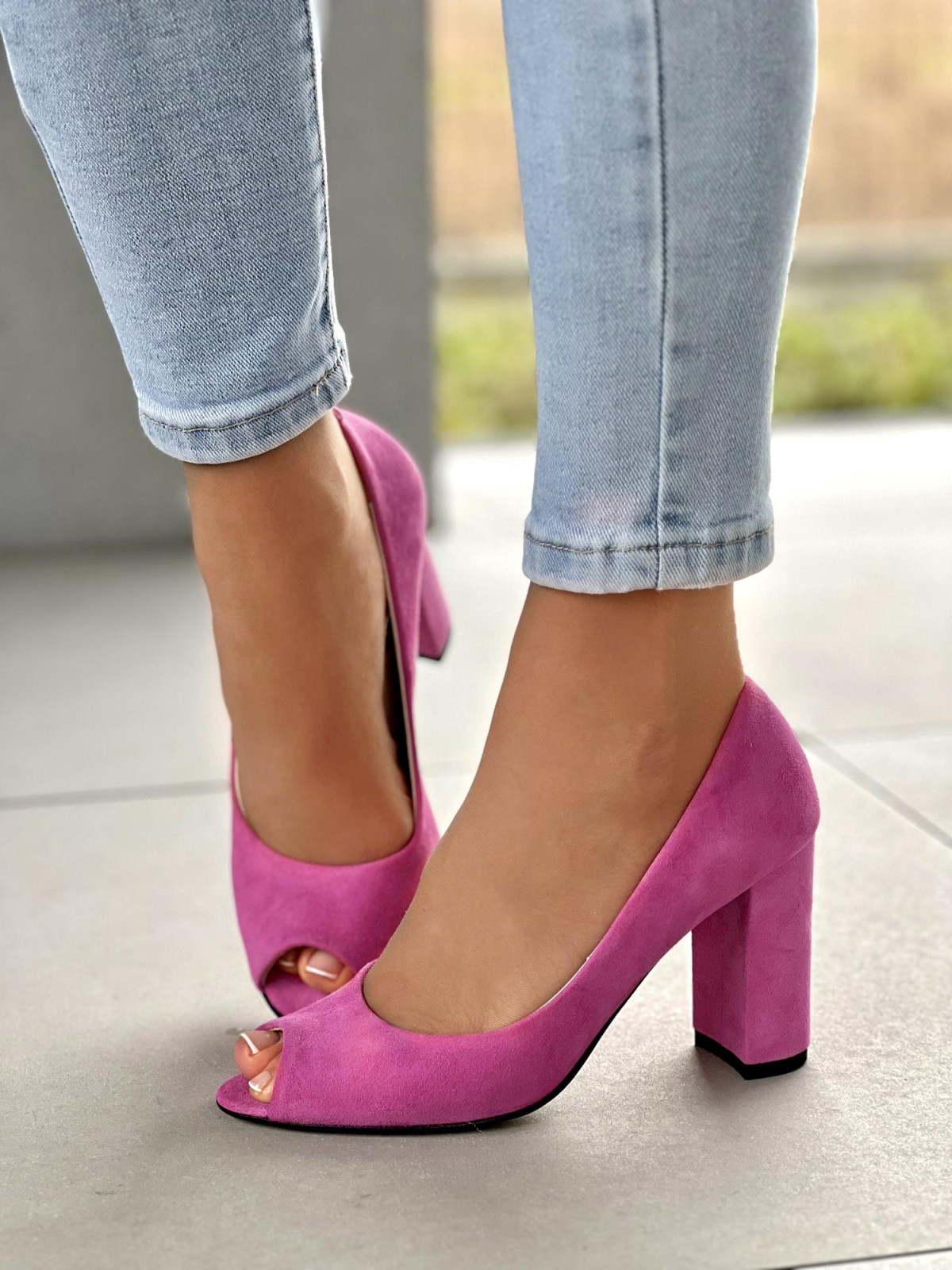 Czółenka OLEKSY ze skóry naturalnej Polskiej produkcji