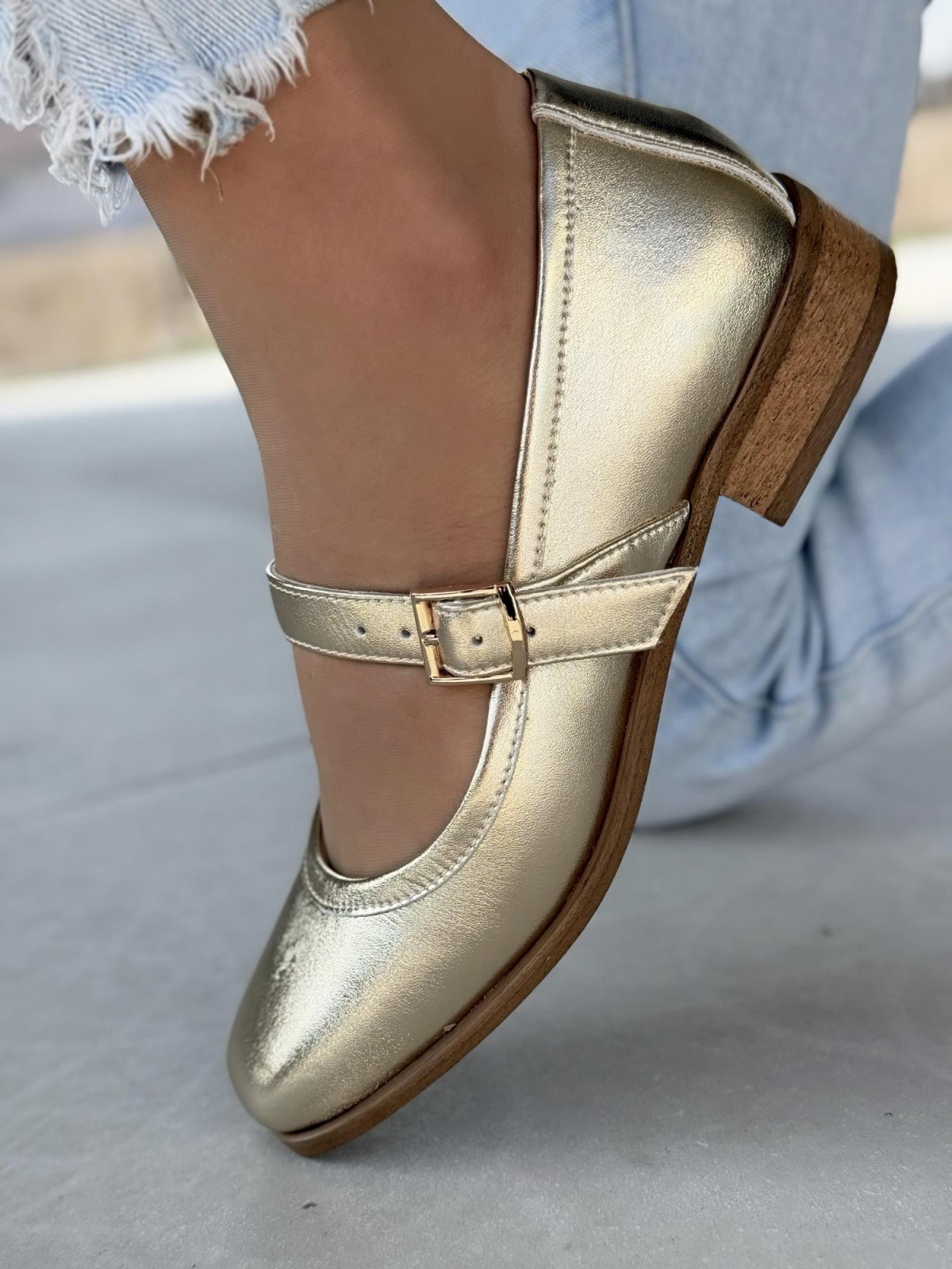 Baleriny skórzane OLEKSY Polskiej produkcji