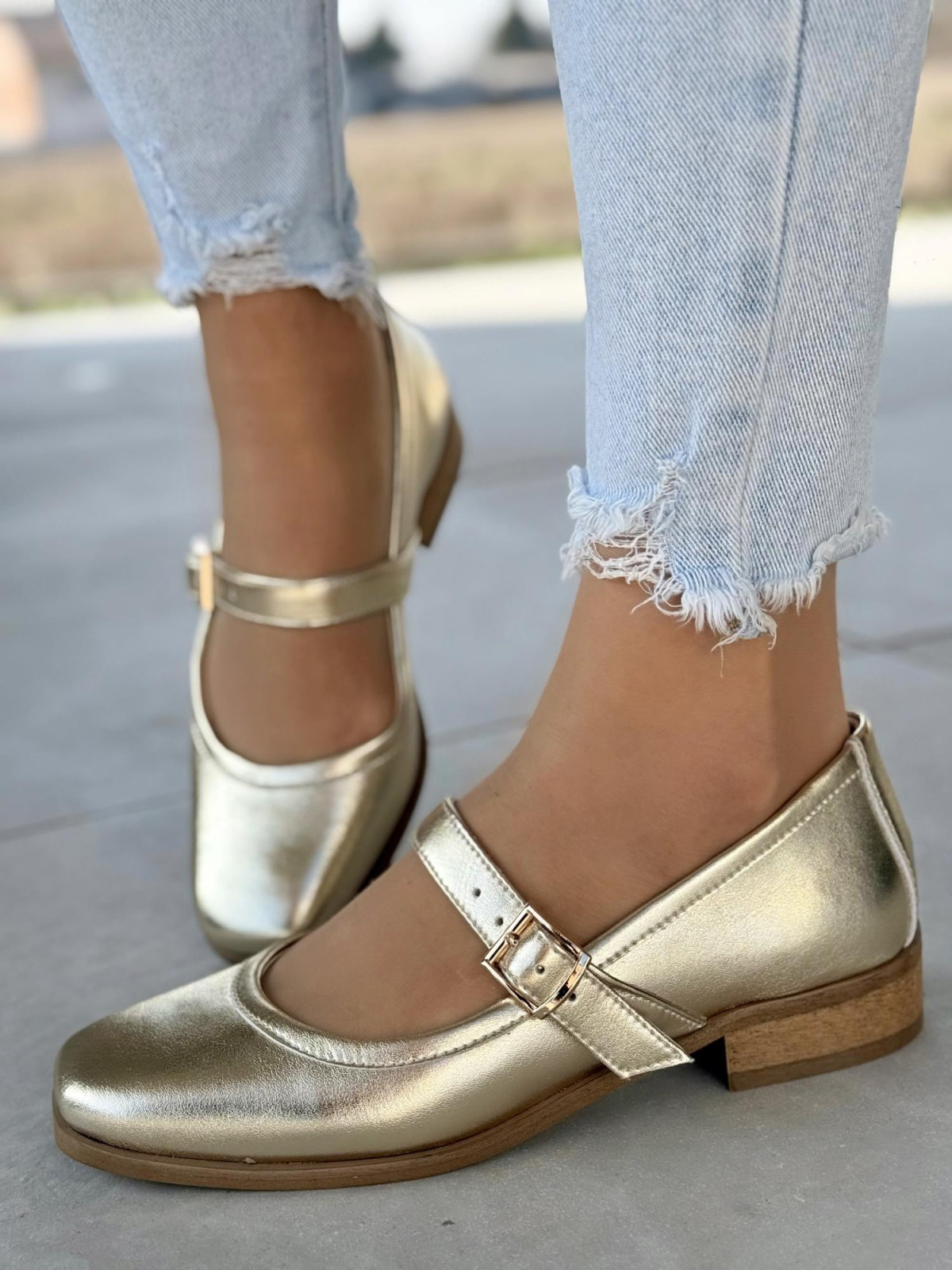 Baleriny skórzane OLEKSY Polskiej produkcji