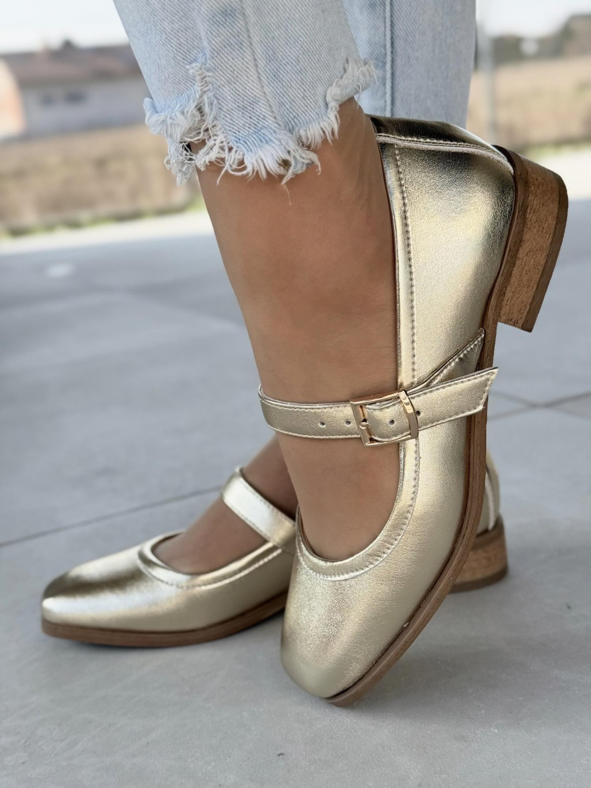 Baleriny skórzane OLEKSY Polskiej produkcji