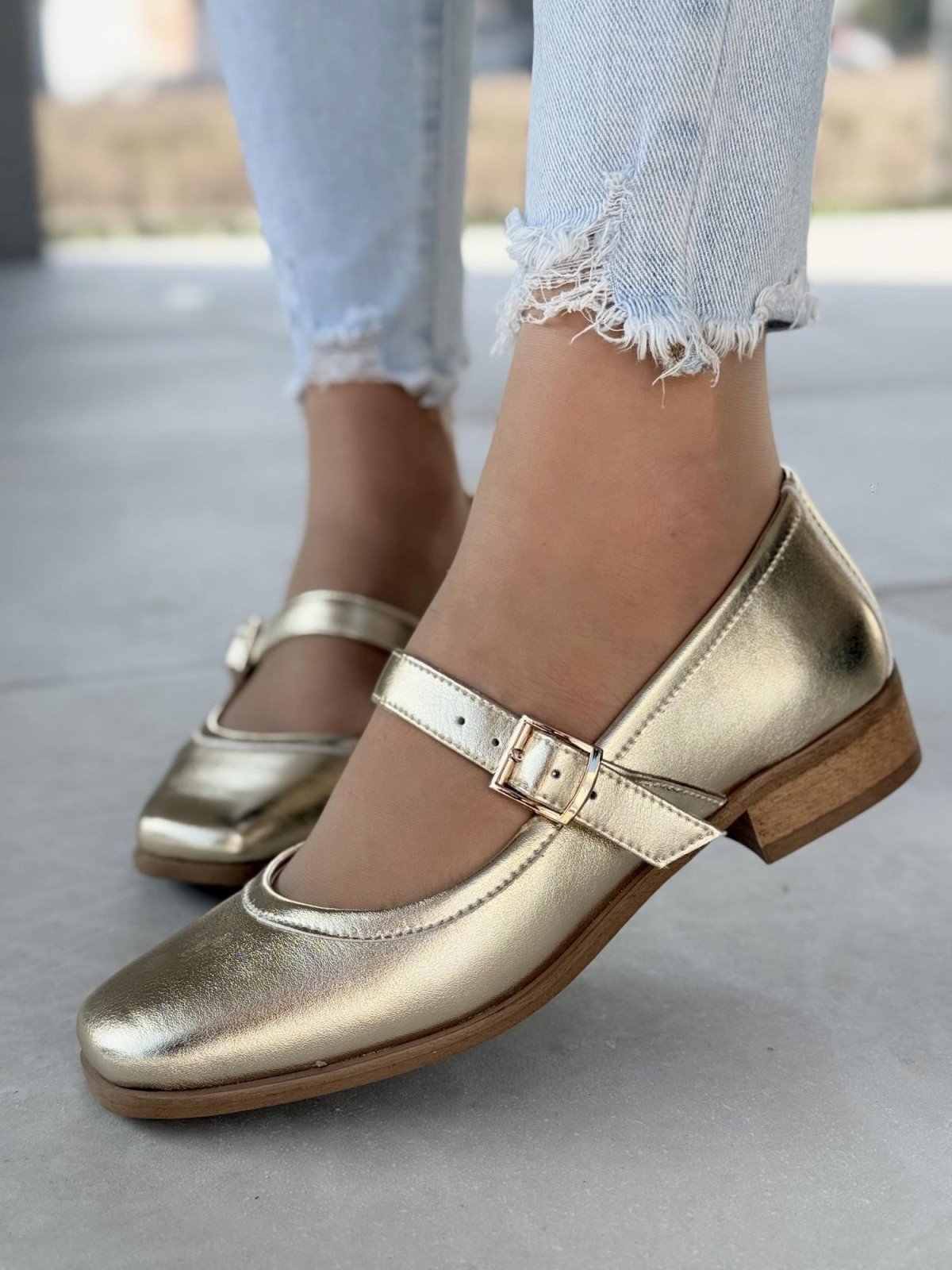 Baleriny skórzane OLEKSY Polskiej produkcji