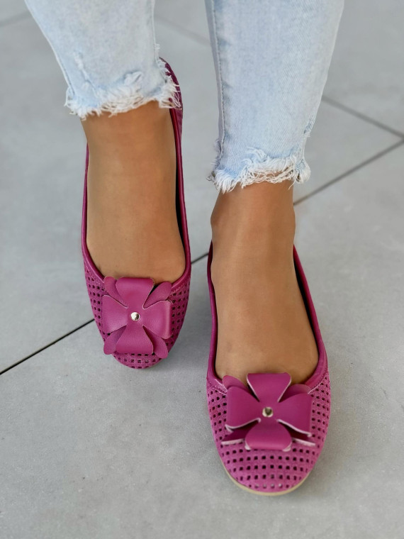 Baleriny skórzane OLEKSY Polskiej produkcji