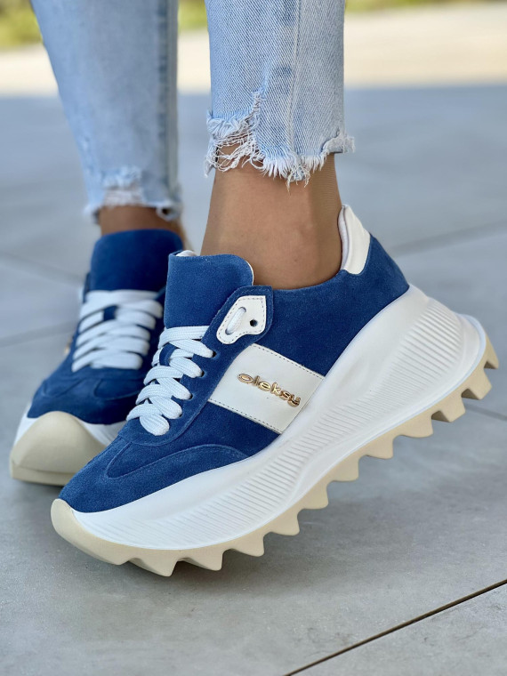 Sneakersy OLEKSY ze skóry Polskiej produkcji