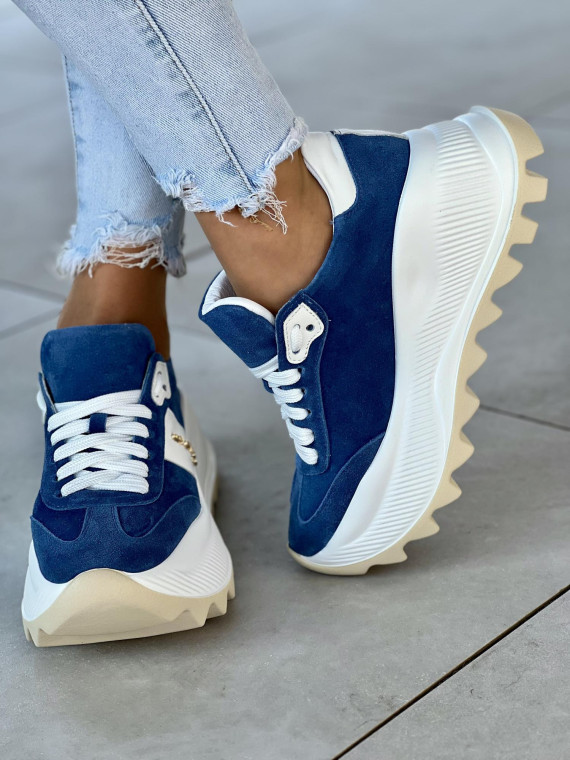 Sneakersy OLEKSY ze skóry Polskiej produkcji