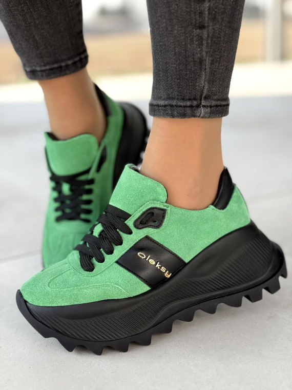 Sneakersy OLEKSY ze skóry naturalnej Polskiej produkcji