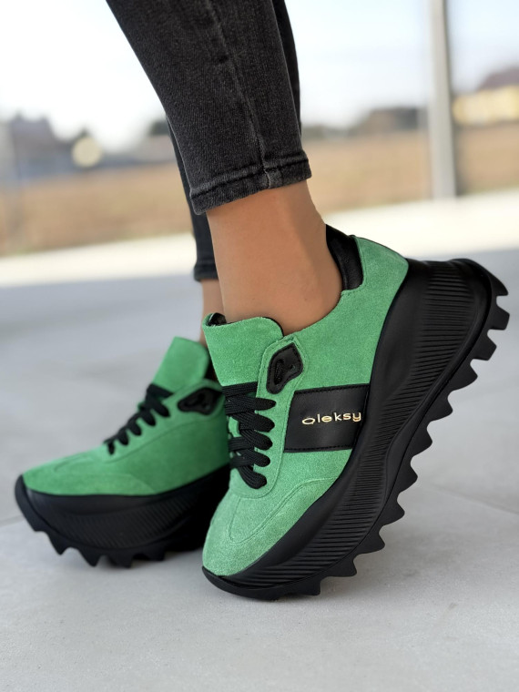 Sneakersy OLEKSY ze skóry naturalnej Polskiej produkcji