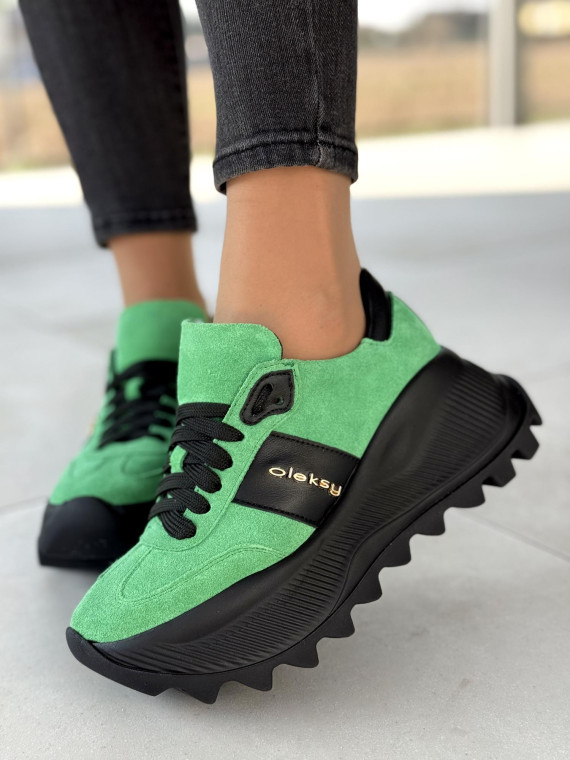 Sneakersy OLEKSY ze skóry naturalnej Polskiej produkcji