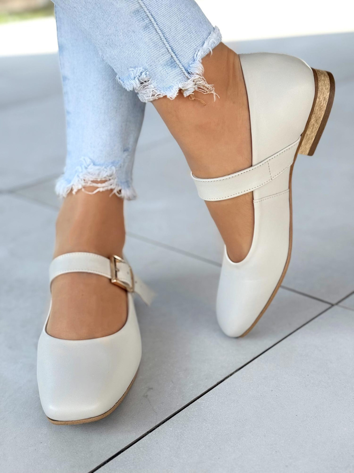 Baleriny skórzane OLEKSY Polskiej produkcji