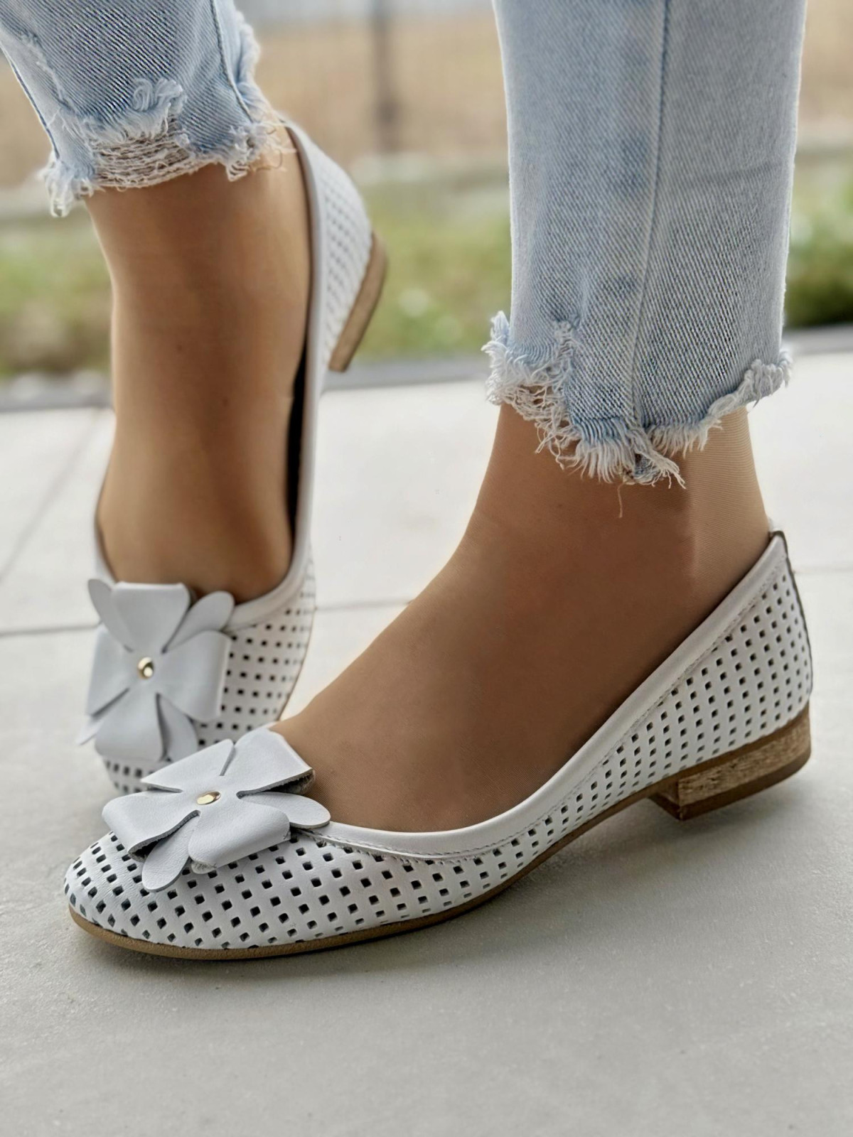 Baleriny skórzane OLEKSY Polskiej produkcji