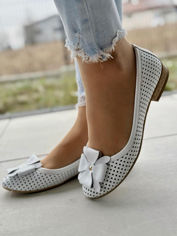 Baleriny skórzane OLEKSY Polskiej produkcji