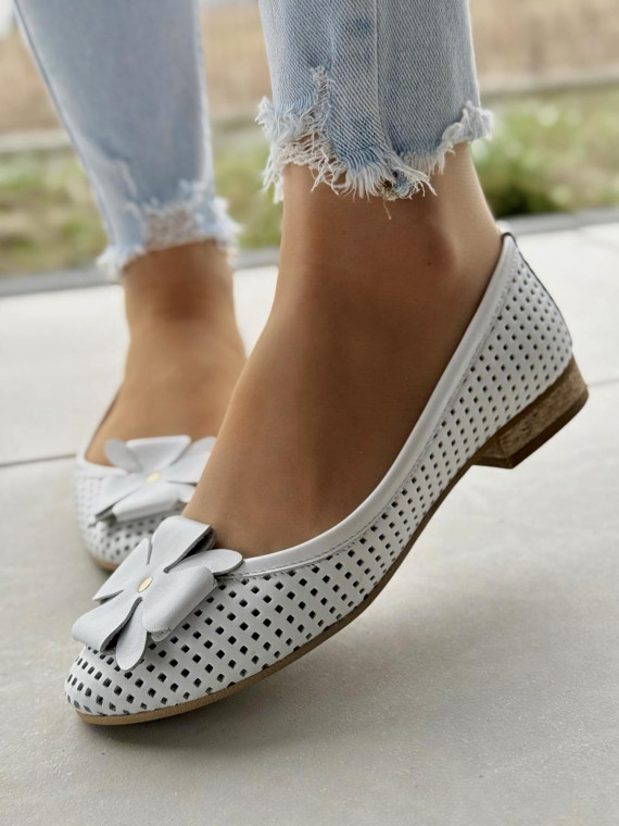 Baleriny skórzane OLEKSY Polskiej produkcji