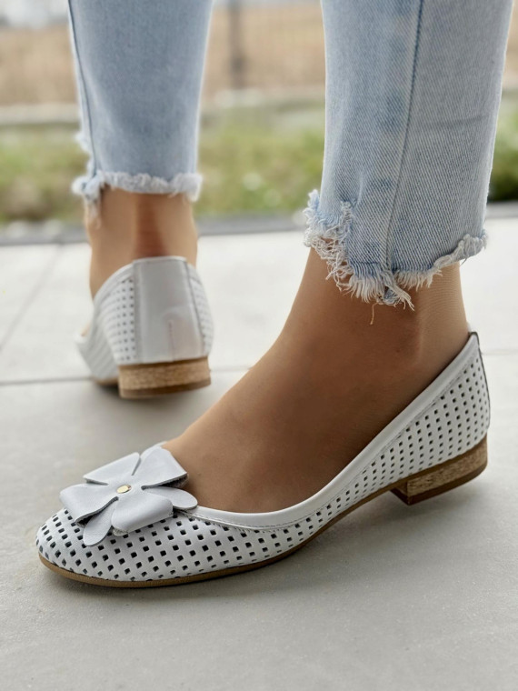 Baleriny skórzane OLEKSY Polskiej produkcji