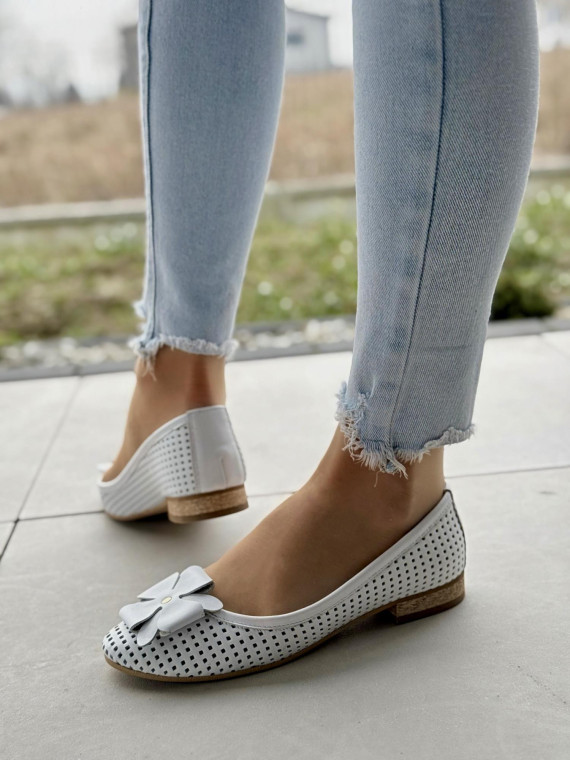 Baleriny skórzane OLEKSY Polskiej produkcji