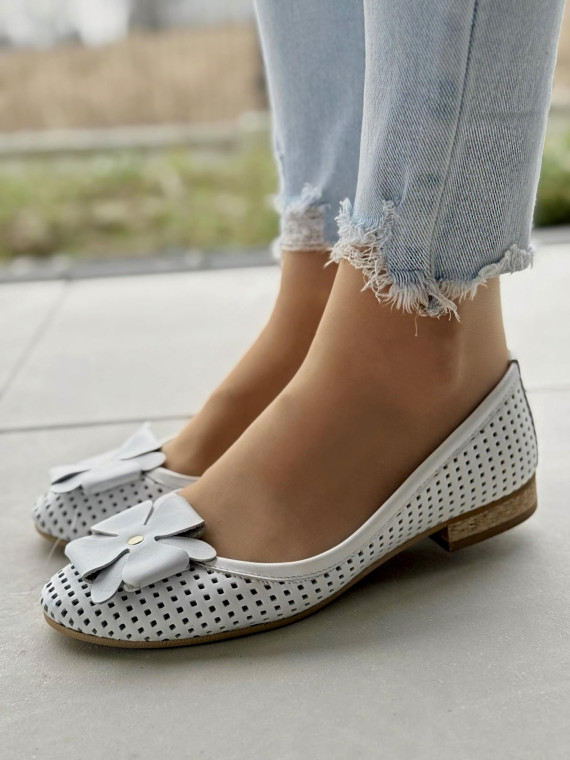 Baleriny skórzane OLEKSY Polskiej produkcji