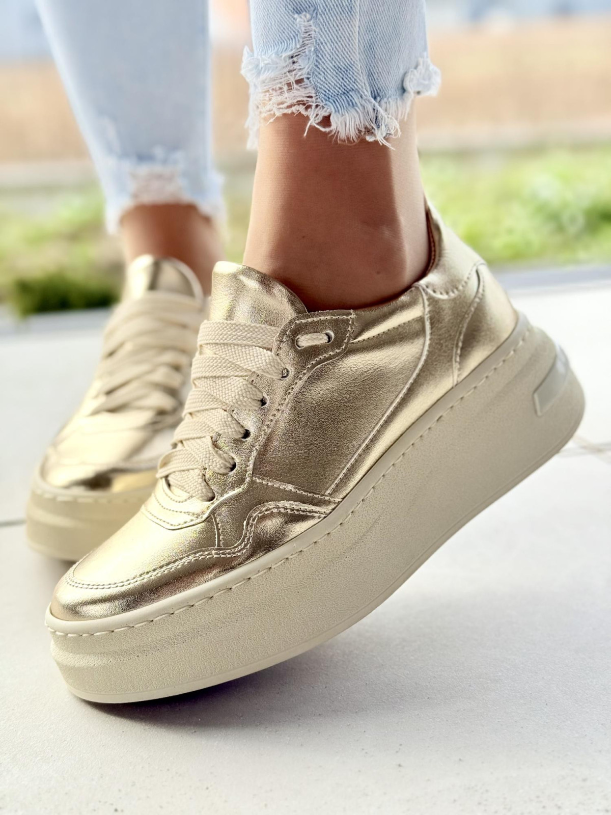 Sneakersy OLEKSY ze skóry Polskiej produkcji