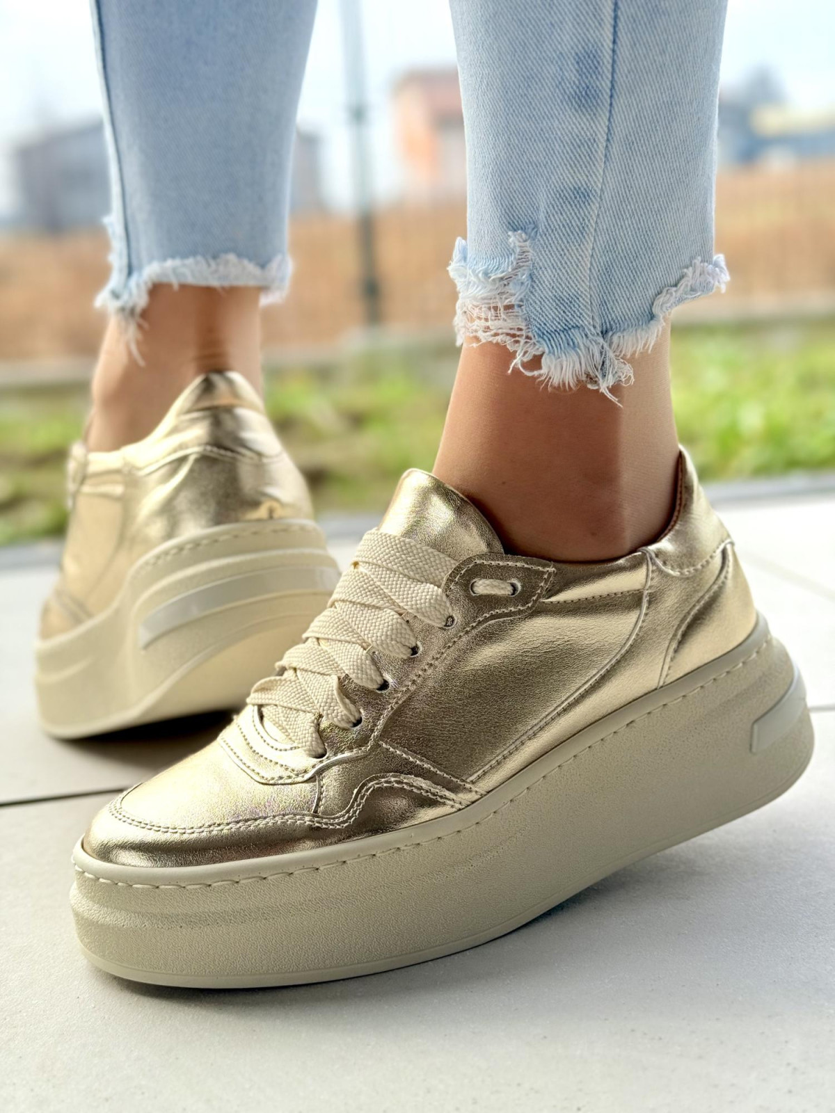 Sneakersy OLEKSY ze skóry Polskiej produkcji