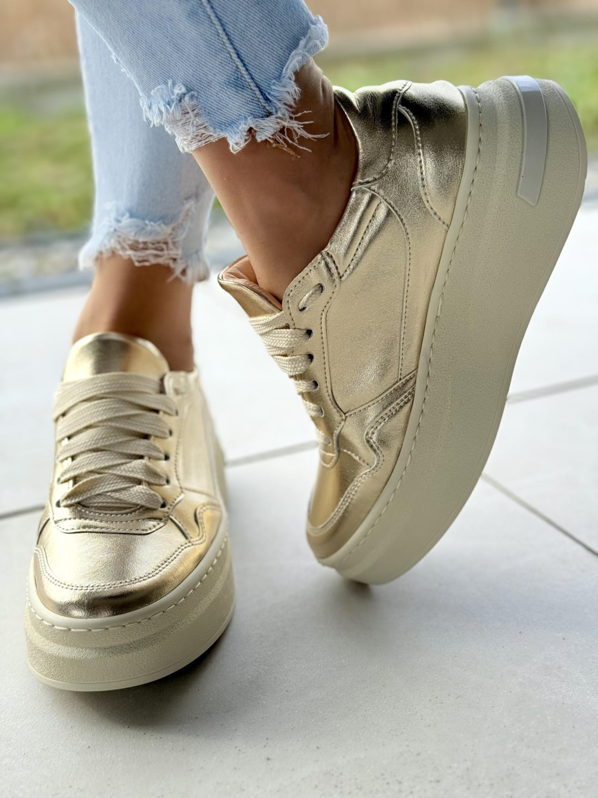 Sneakersy OLEKSY ze skóry Polskiej produkcji