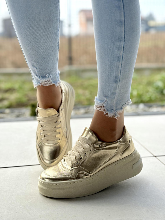 Sneakersy OLEKSY ze skóry Polskiej produkcji