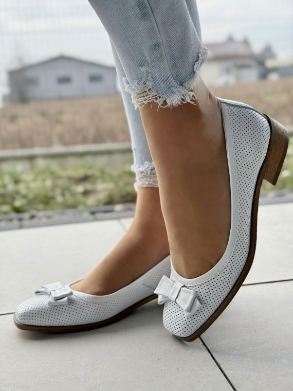 Baleriny ze skóry naturalnej OLEKSY Polskiej produkcji