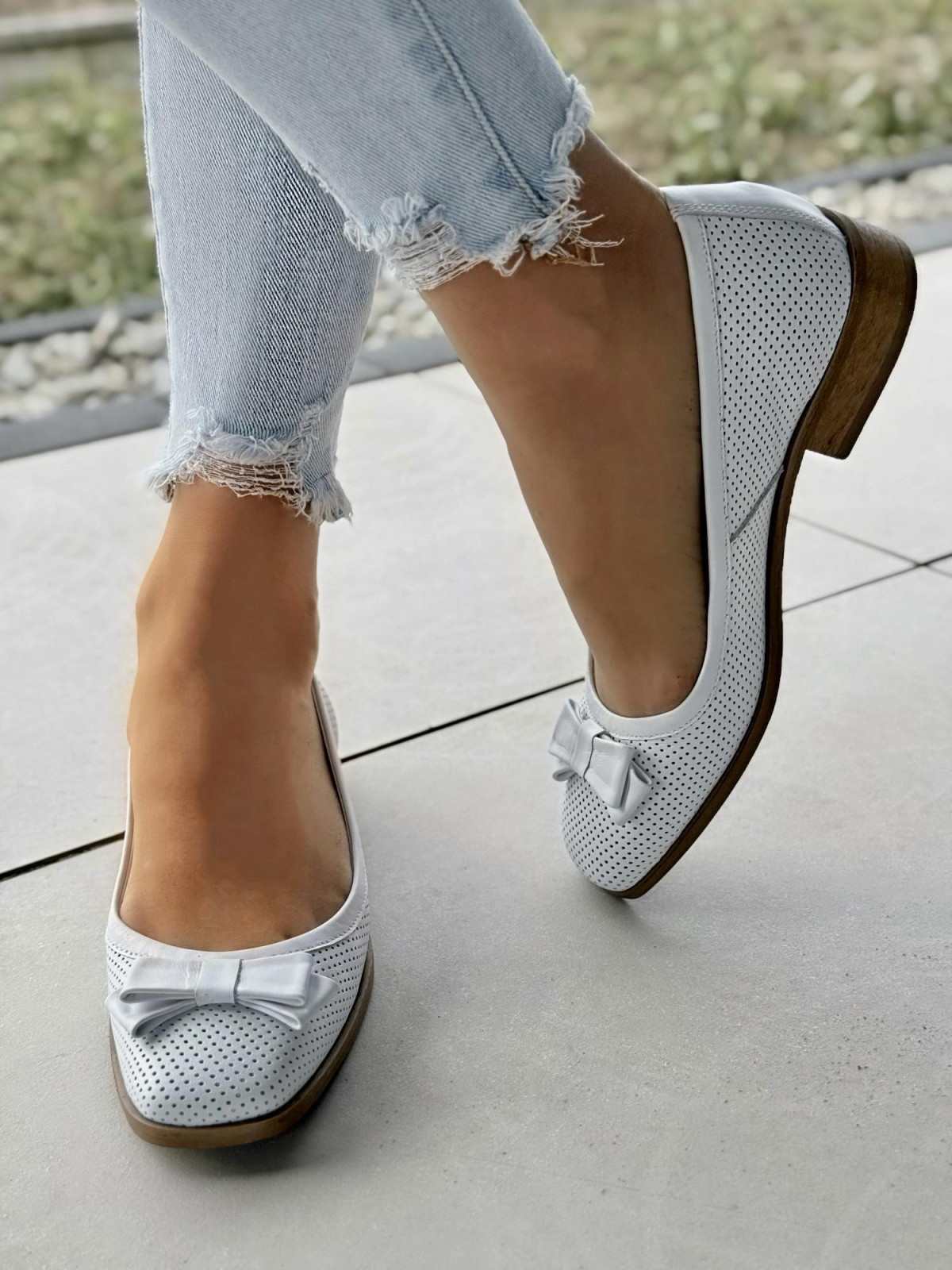 Baleriny ze skóry naturalnej OLEKSY Polskiej produkcji