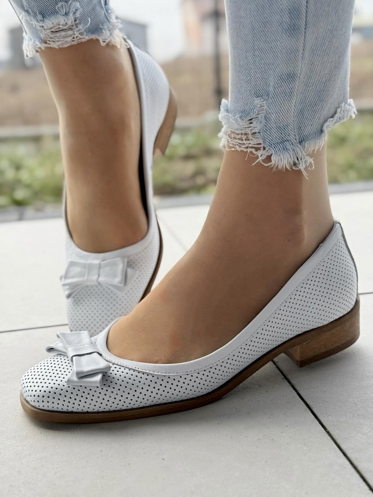 Baleriny ze skóry naturalnej OLEKSY Polskiej produkcji