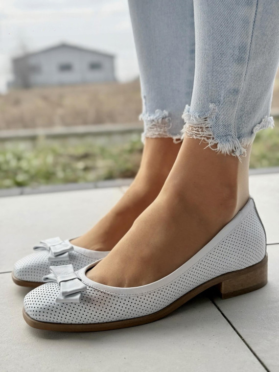 Baleriny ze skóry naturalnej OLEKSY Polskiej produkcji