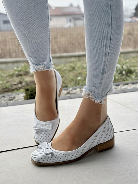 Baleriny ze skóry naturalnej OLEKSY Polskiej produkcji