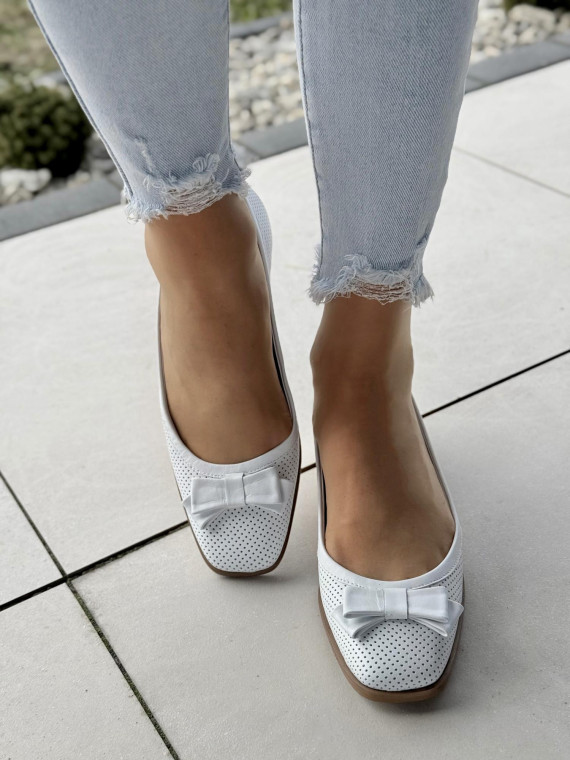 Baleriny ze skóry naturalnej OLEKSY Polskiej produkcji