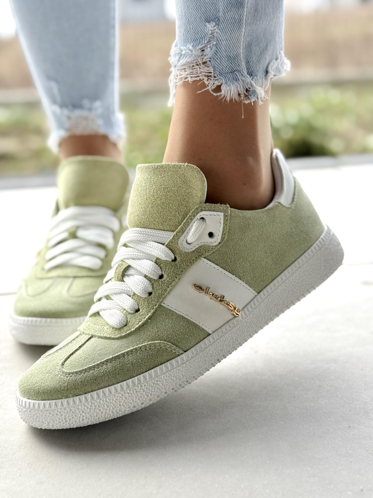 Sneakersy OLEKSY ze skóry Polskiej produkcji