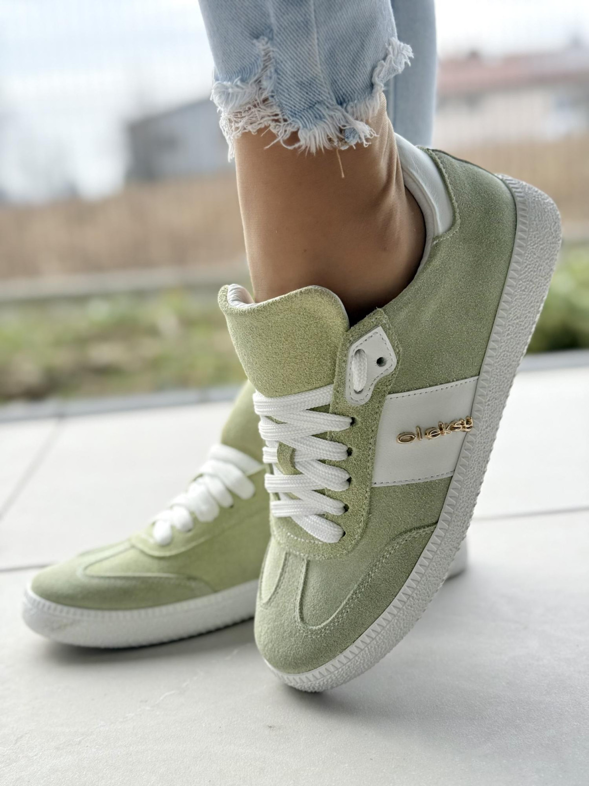 Sneakersy OLEKSY ze skóry Polskiej produkcji