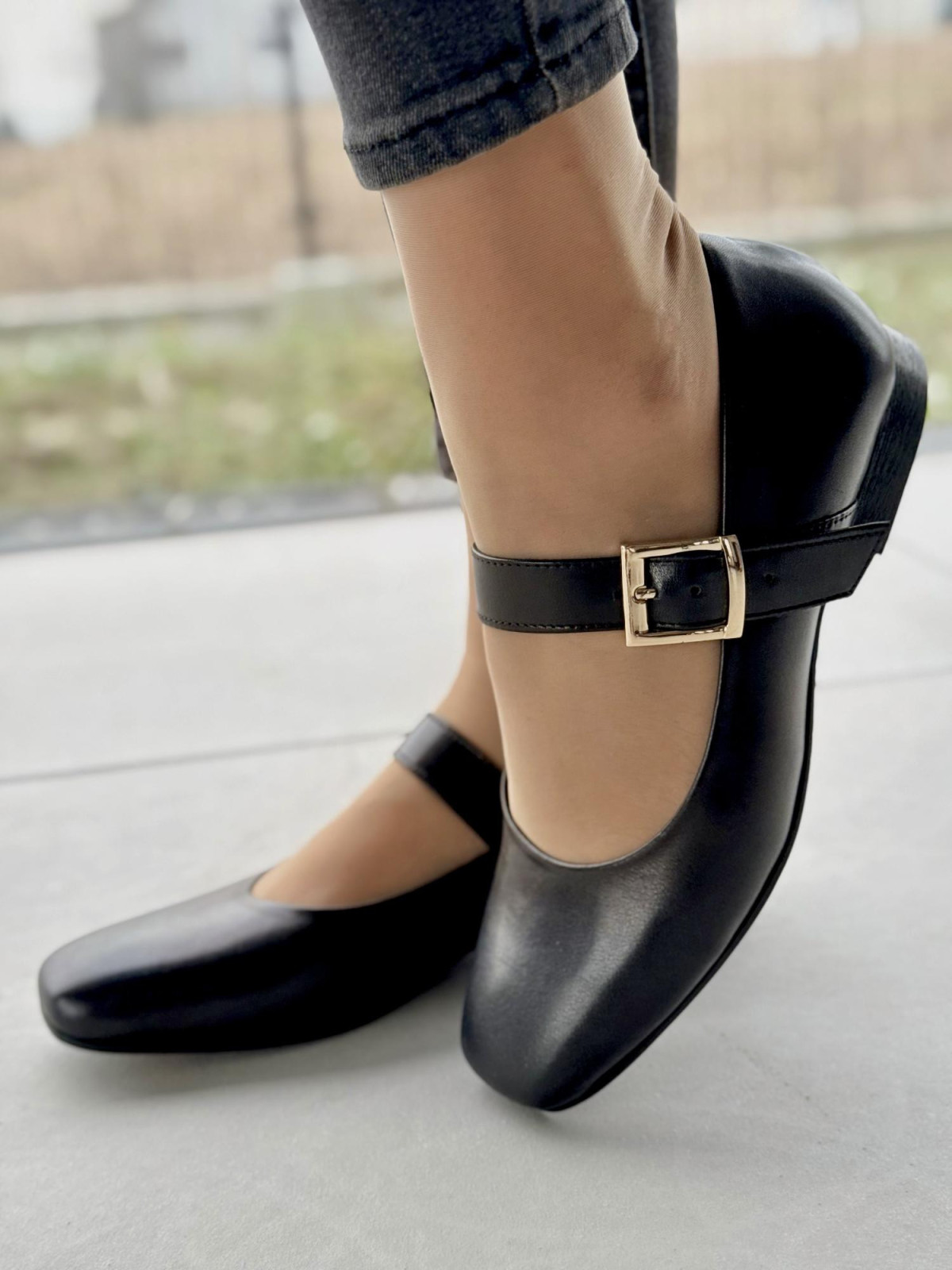 Baleriny skórzane OLEKSY Polskiej produkcji