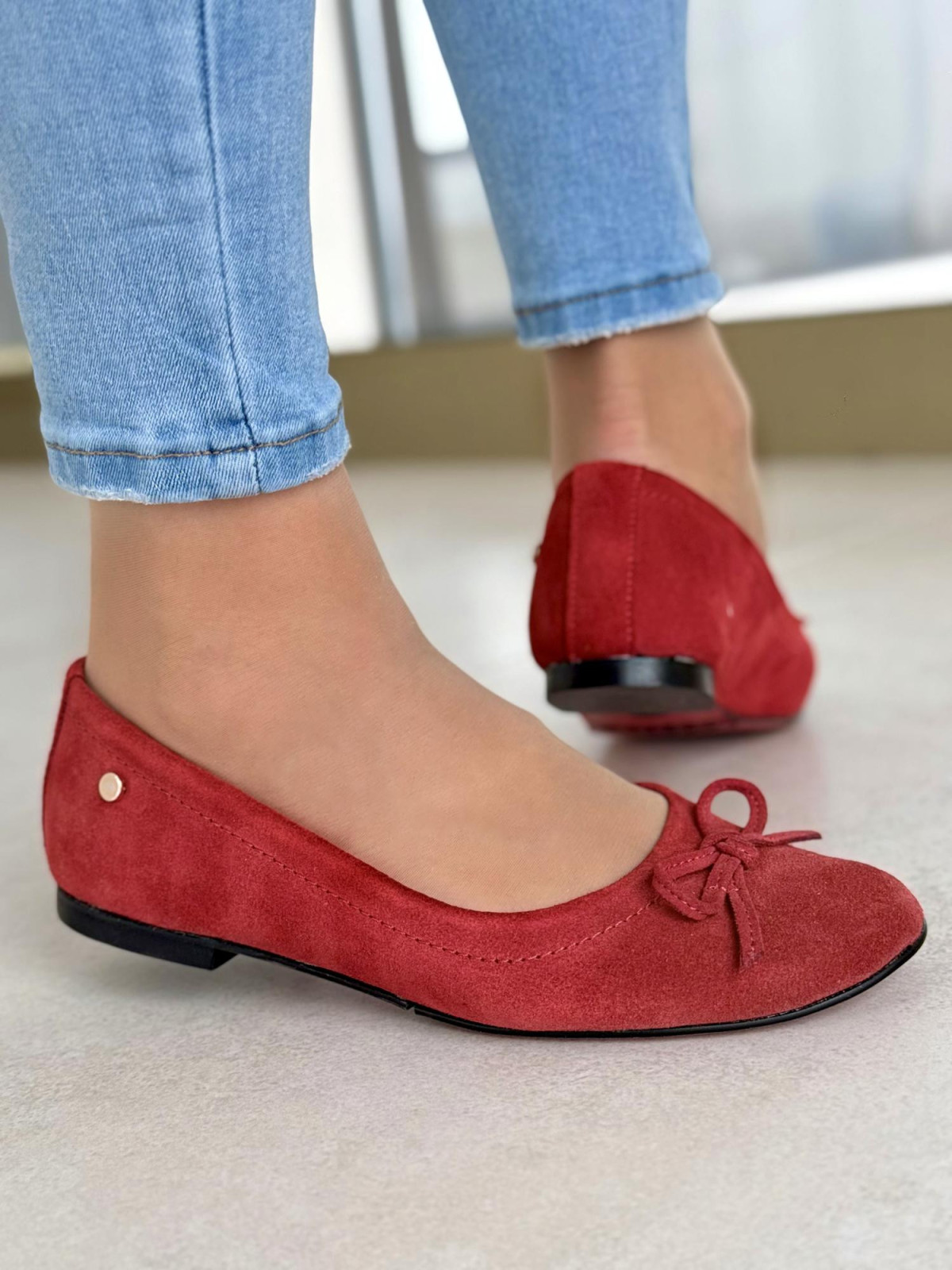 Baleriny ze skóry naturalnej OLEKSY Polskiej produkcji