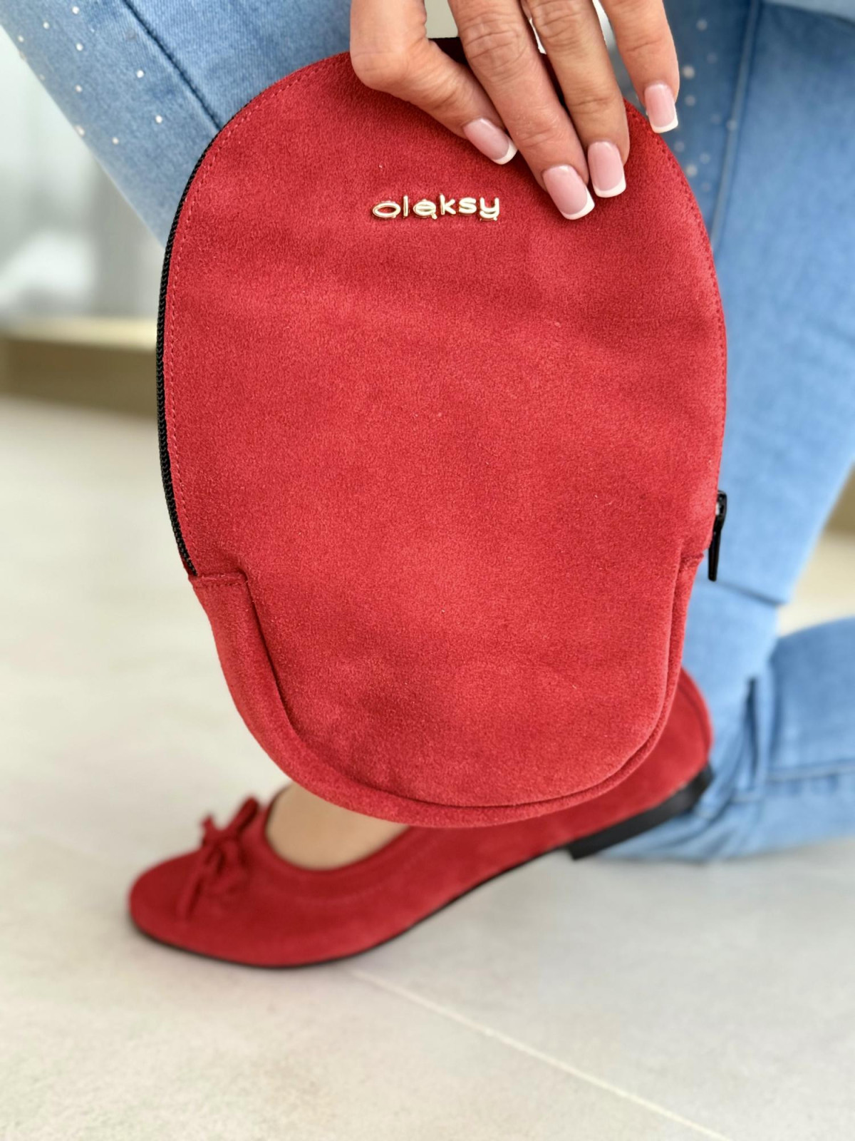 Baleriny ze skóry naturalnej OLEKSY Polskiej produkcji