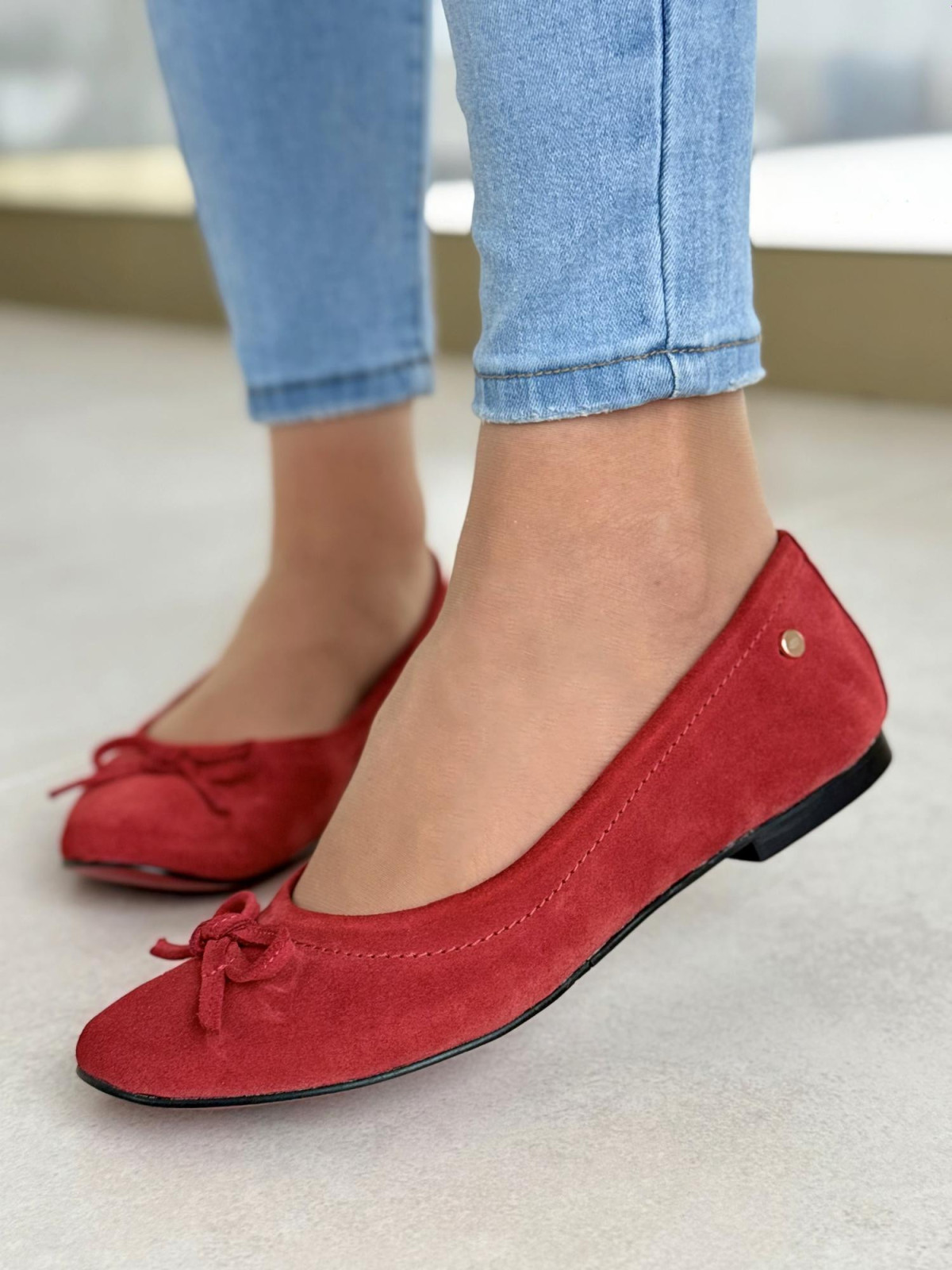 Baleriny ze skóry naturalnej OLEKSY Polskiej produkcji