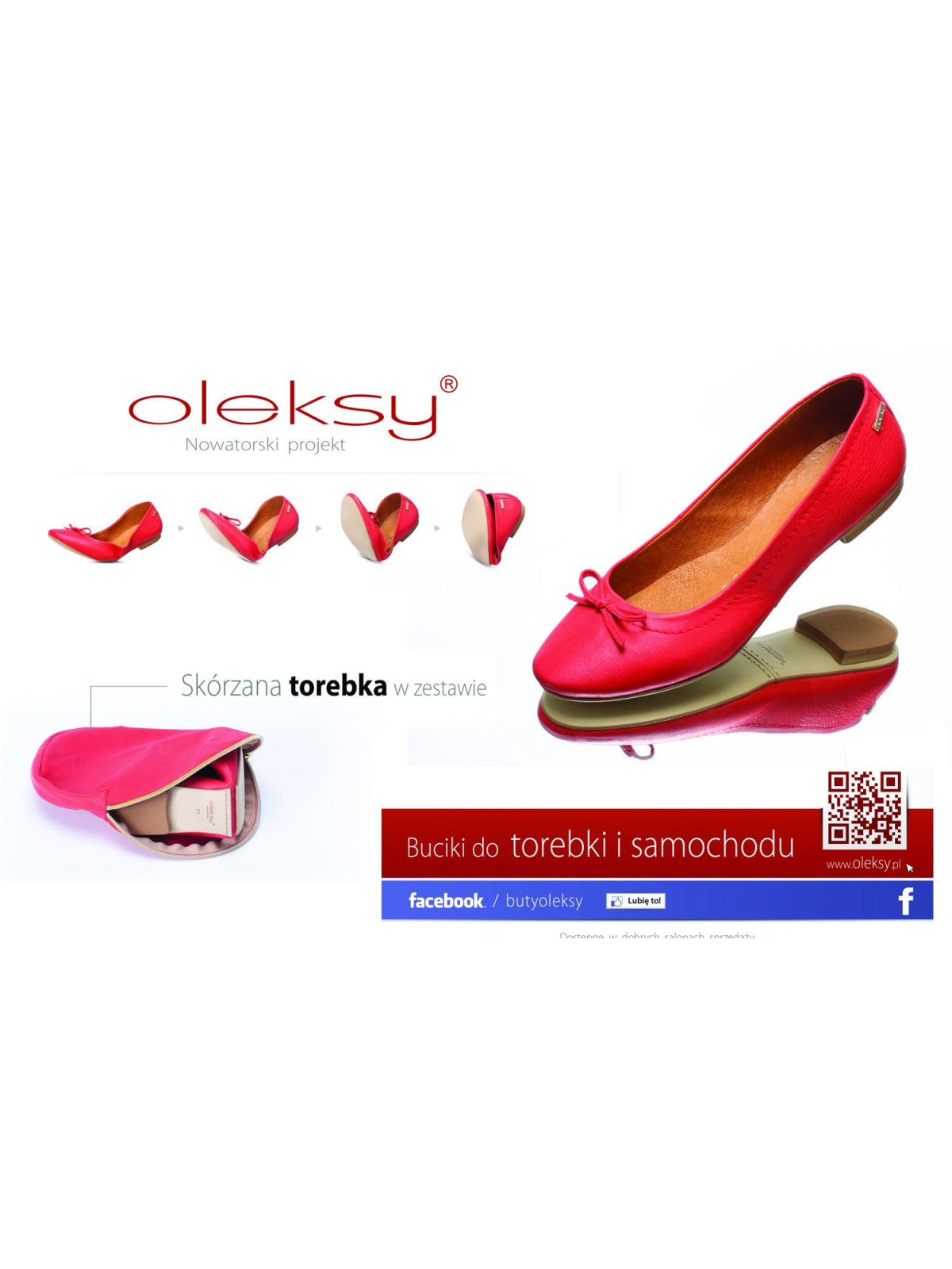 Baleriny ze skóry naturalnej OLEKSY Polskiej produkcji