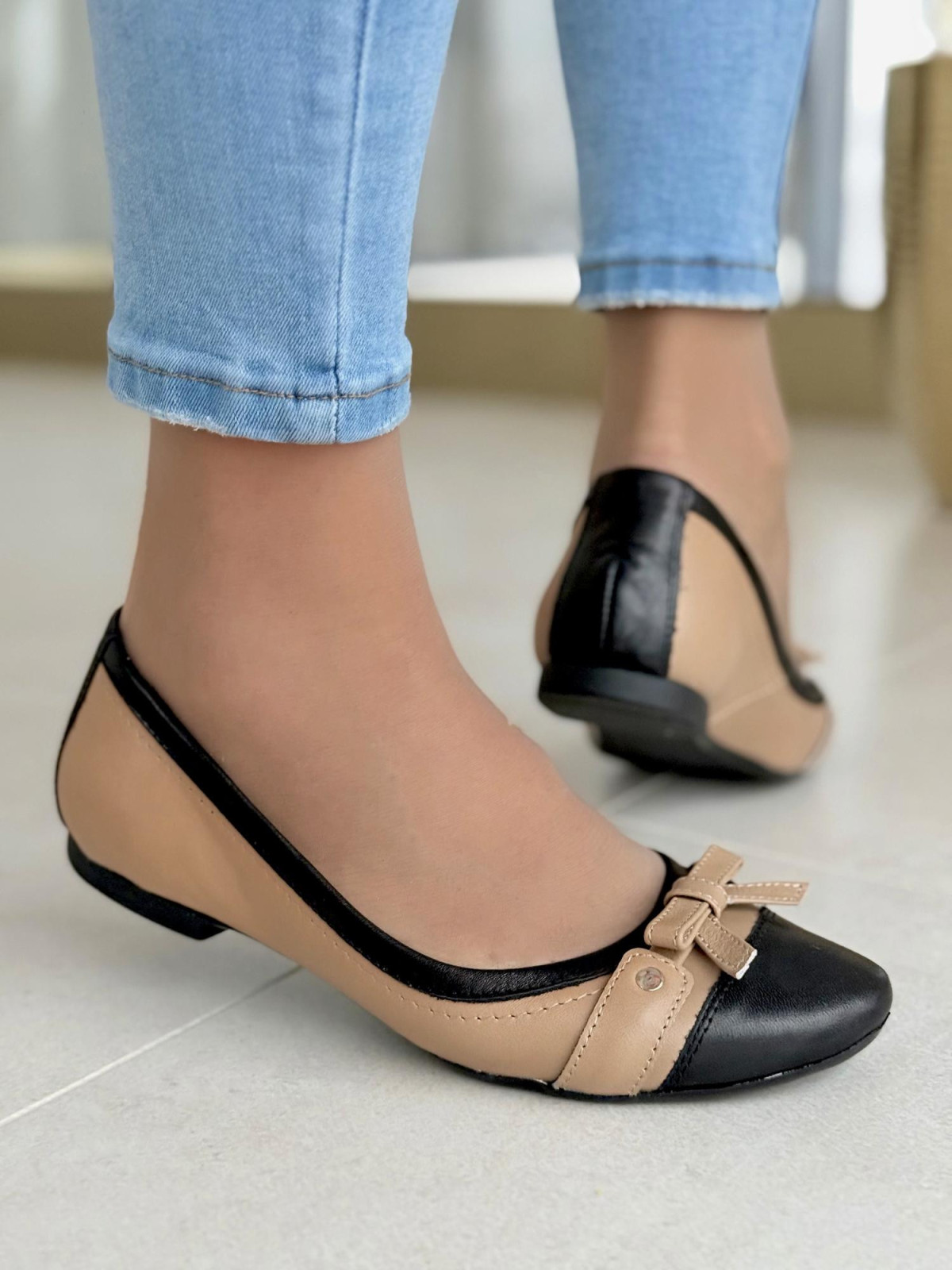 Baleriny skórzane OLEKSY Polskiej produkcji