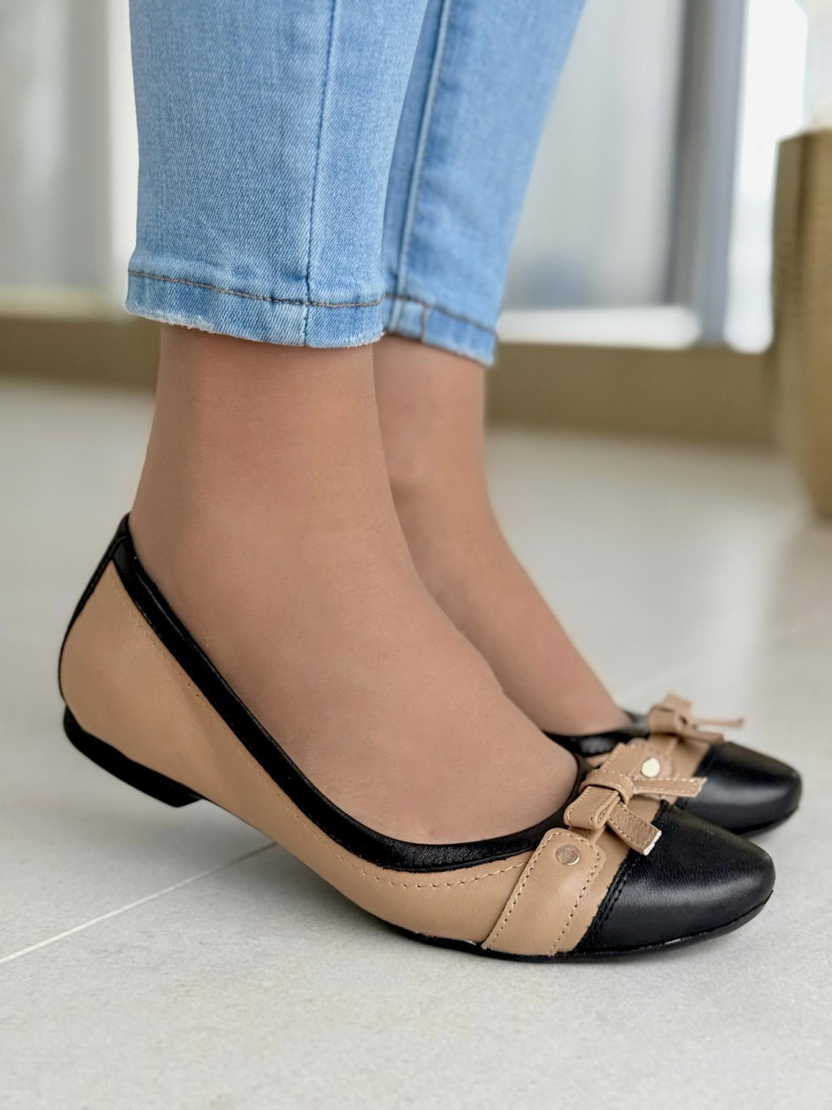 Baleriny skórzane OLEKSY Polskiej produkcji