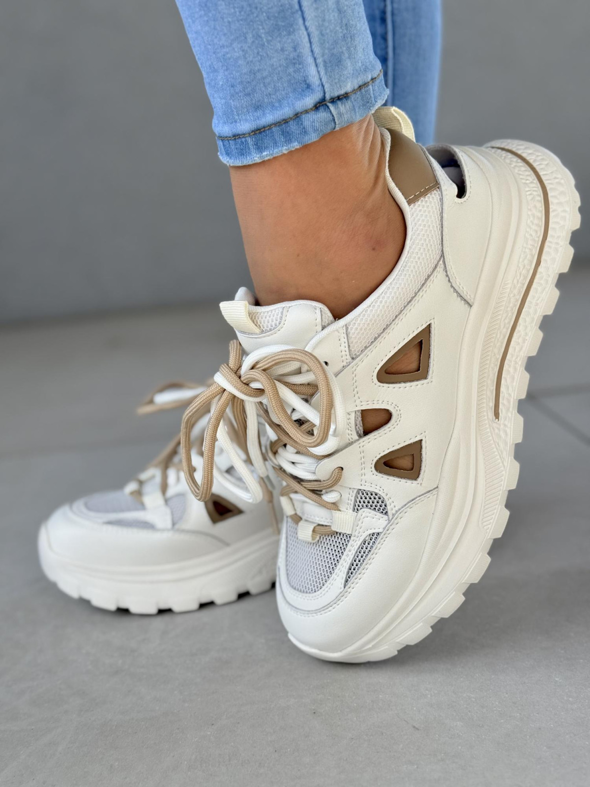 Sneakersy ze skóry naturalnej