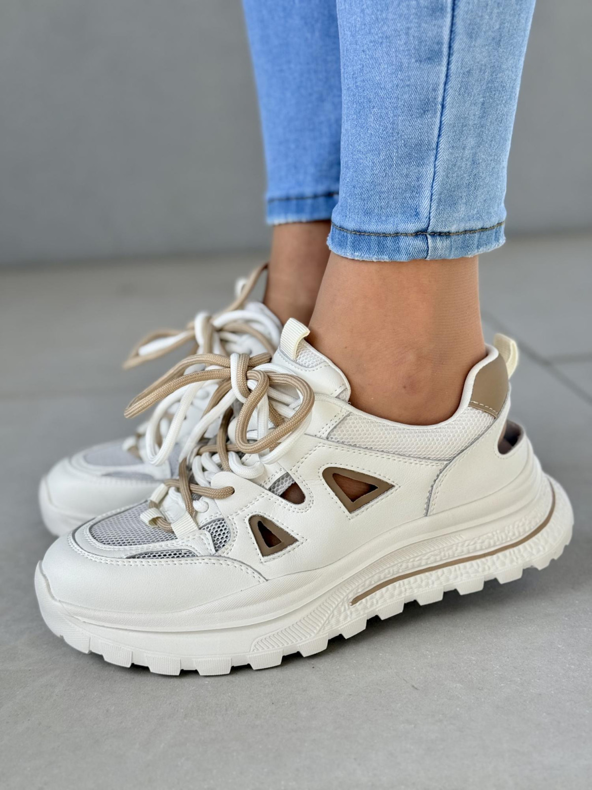 Sneakersy ze skóry naturalnej