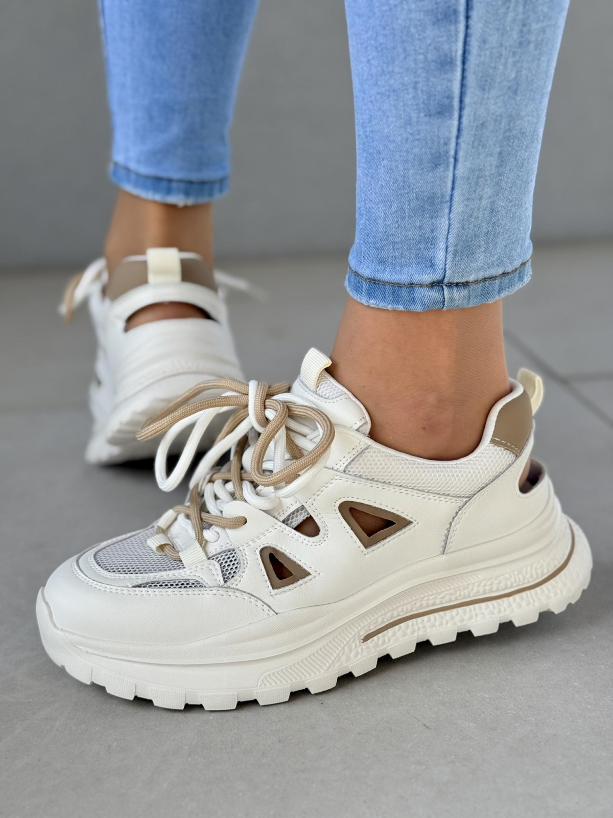 Sneakersy ze skóry naturalnej