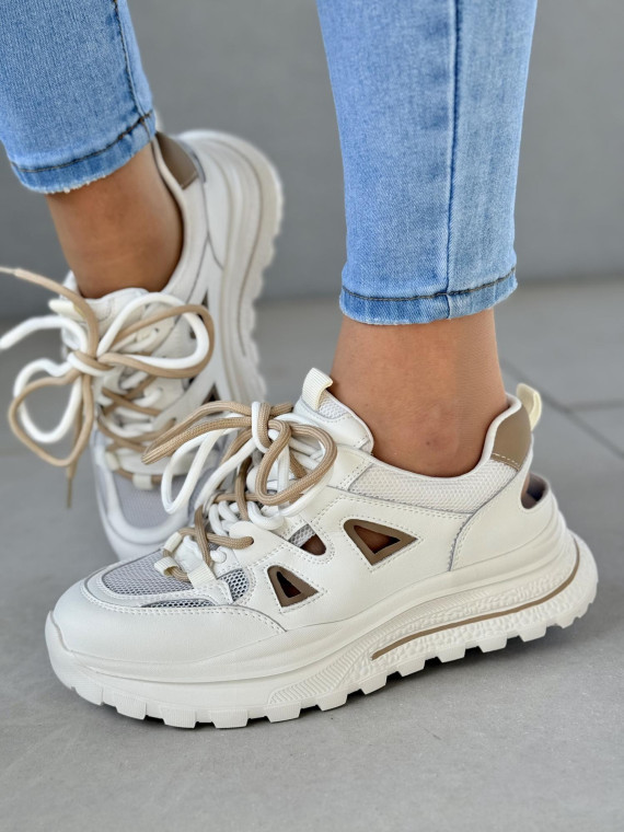 Sneakersy ze skóry naturalnej