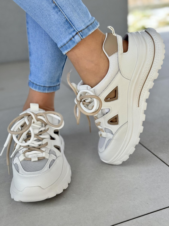 Sneakersy ze skóry naturalnej