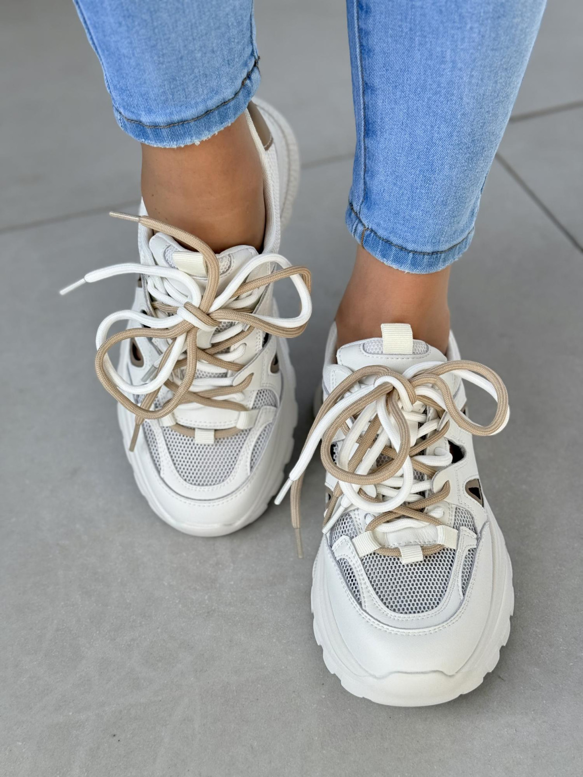 Sneakersy ze skóry naturalnej