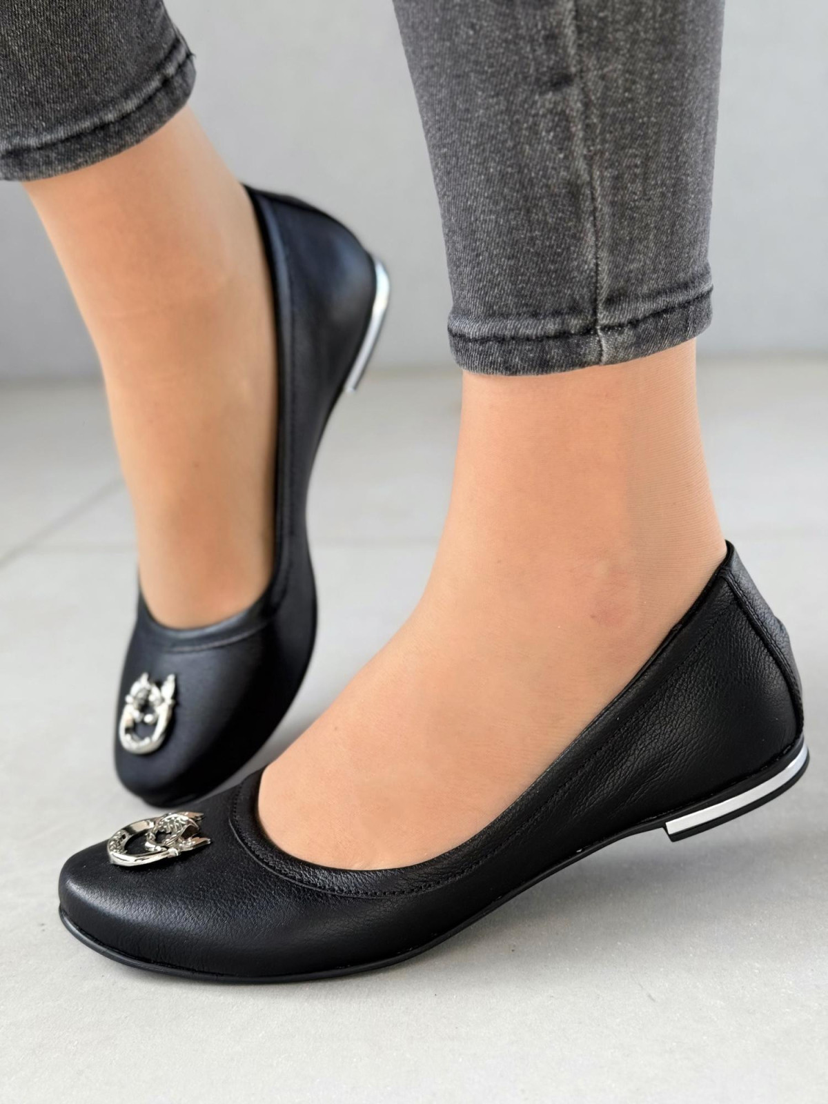 Baleriny ze skóry naturalnej OLEKSY Polskiej produkcji