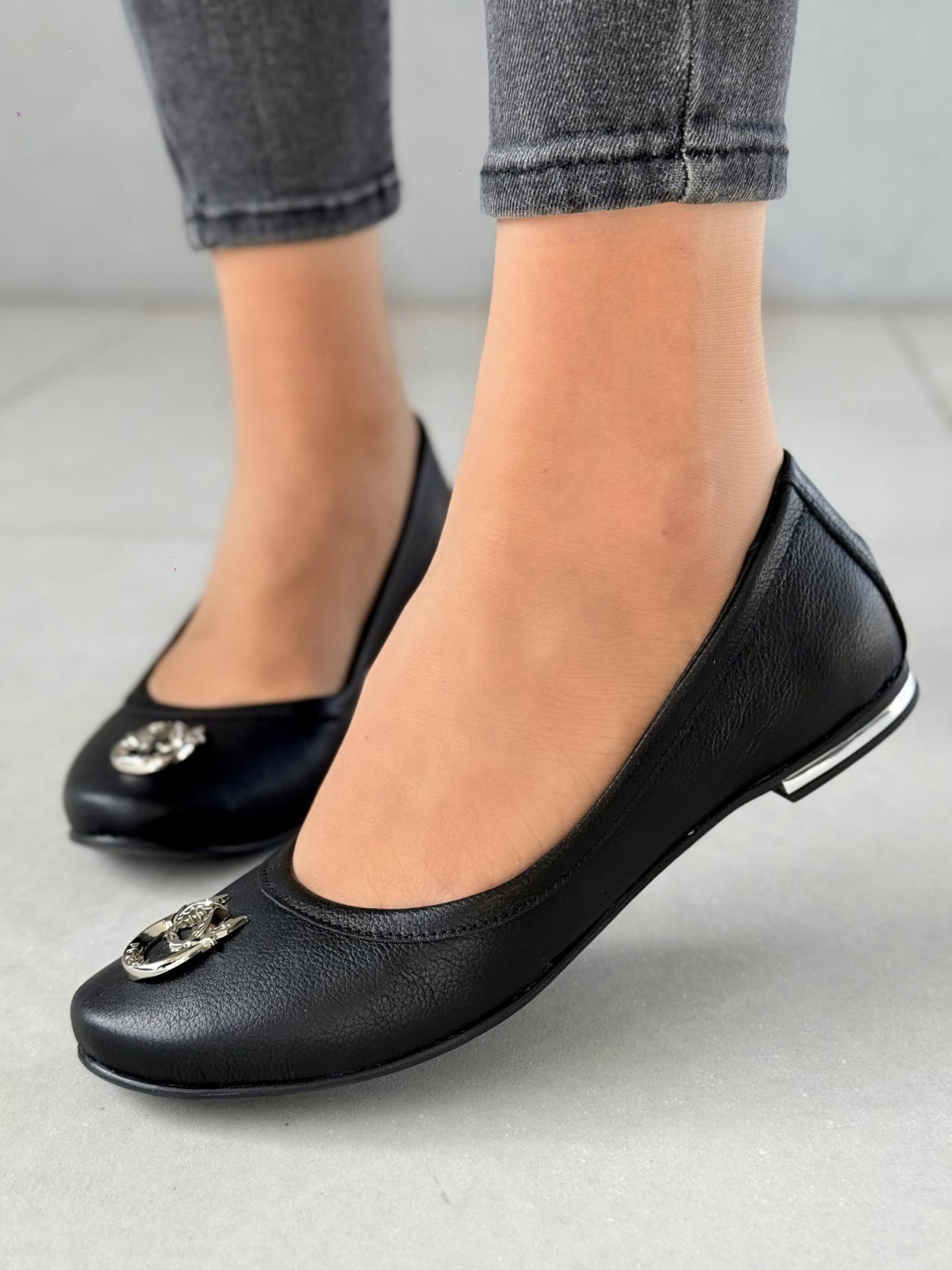 Baleriny ze skóry naturalnej OLEKSY Polskiej produkcji