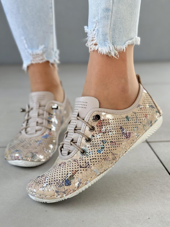 Sneakersy ze skóry naturalnej